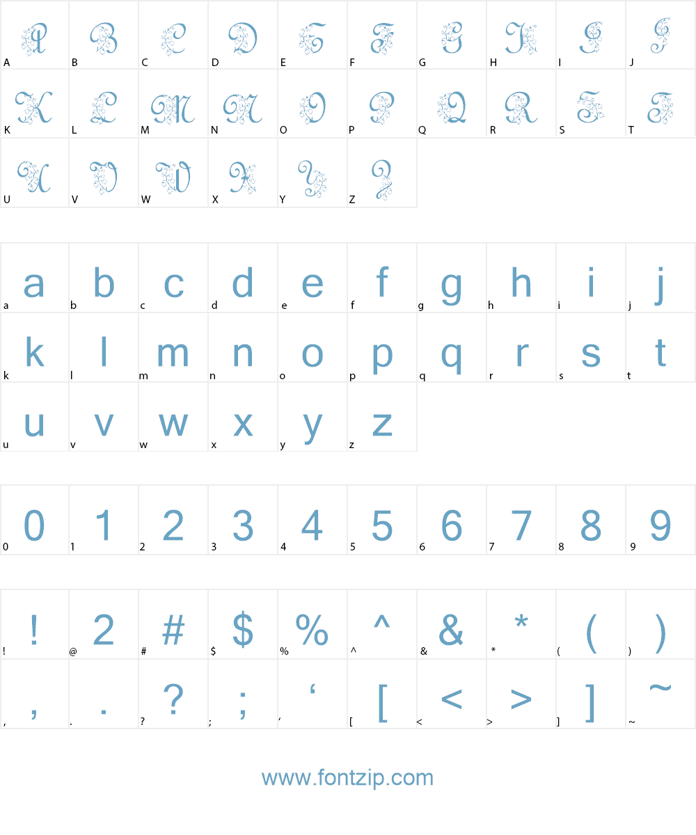 LMS Lily Of The Valley Font Character